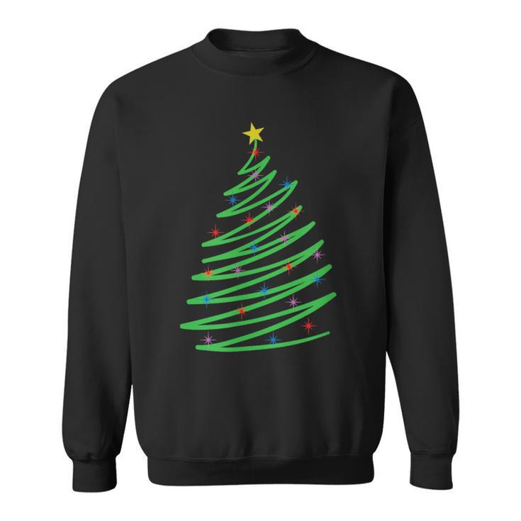 One Line Christmas Xmas Sweatshirt