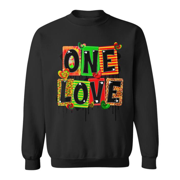 One Love Black History Month Pride African American Kente Sweatshirt