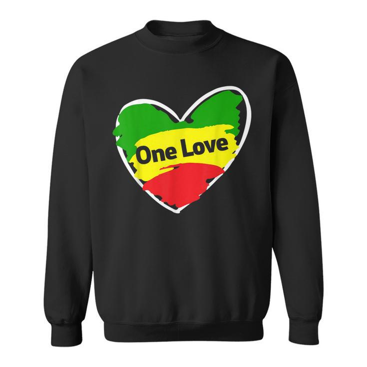 One Love Heart Jamaican Flag Sweatshirt