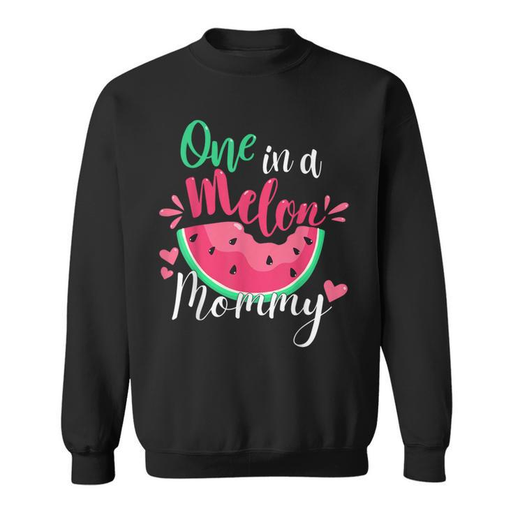 One In A Melon Mommy Birthday Party Matching Family Group Sweatshirt