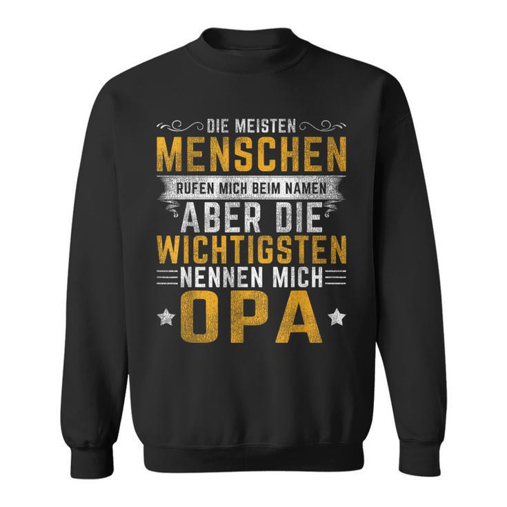 Opa Genannt Sweatshirt, Spruch für Großväter, Herren Schwarz S