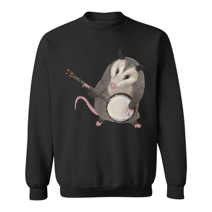 Opossum Playing The Banjo Possum Sweatshirt