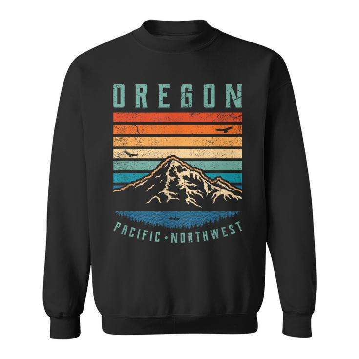 Oregon RetroVintage Portland Home State Mountains Sweatshirt