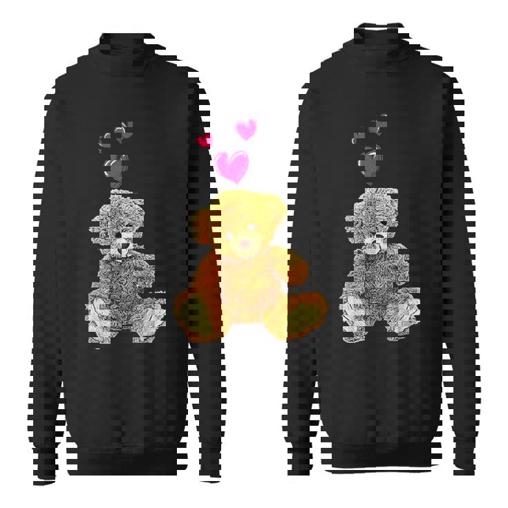 Ours En Peluche Et Cœurs Motif Ourson Mignon Sweater e