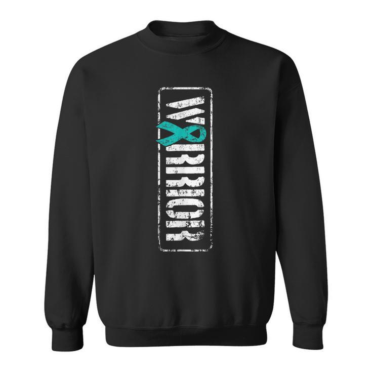 Ovarian Cancer Warrior Military-Style Awareness Ribbon Sweatshirt