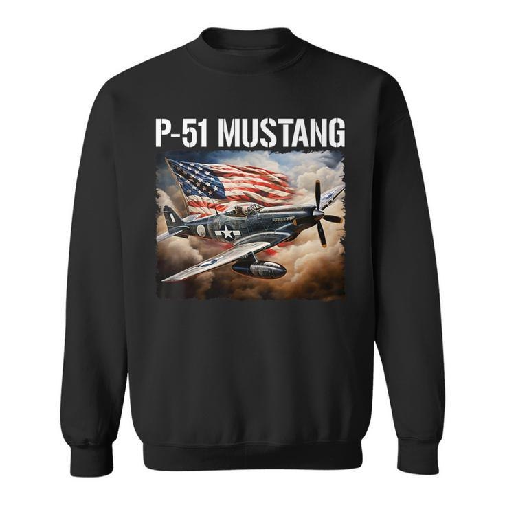 P-51 Mustang American Ww2 Fighter Airplane P-51 Mustang Sweatshirt