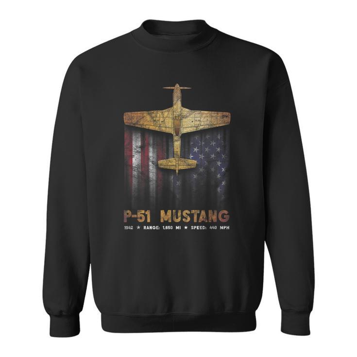 P-51 Mustang Wwii Fighter Plane Sweatshirt