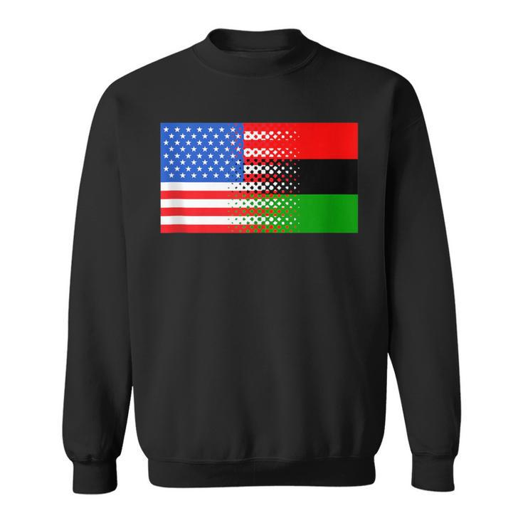 Pan African Flag Afro-American Usa Unia Flag Sweatshirt