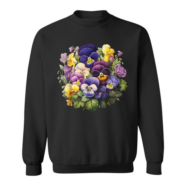 Pansies Flowers Pansy Lover Gardening Gardener Sweatshirt