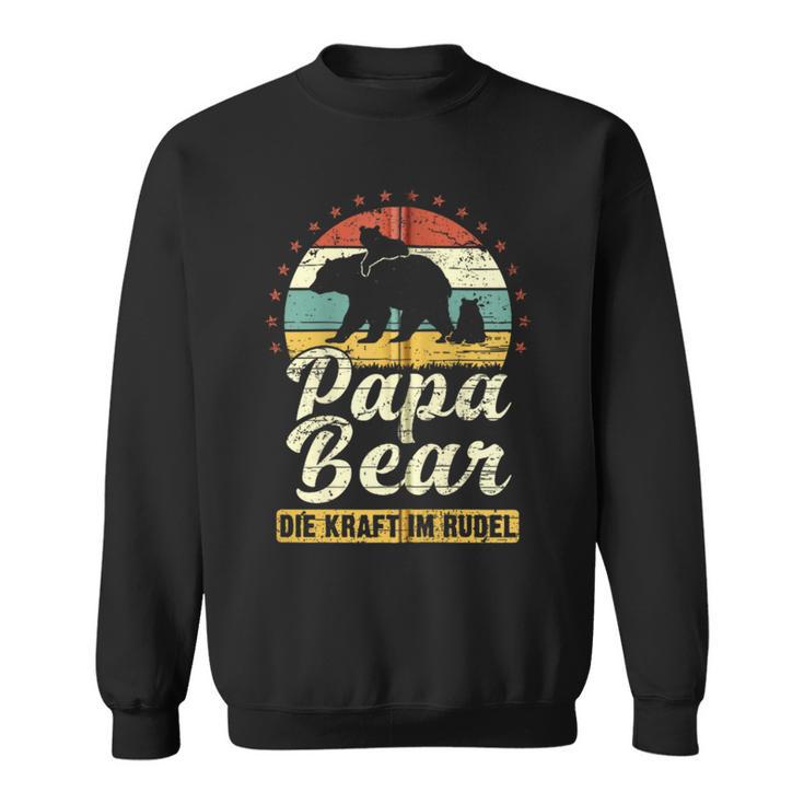 Papa Bear 2 Bären-Welpen Papa 2 Kinderatertag Bär Kapuzenjacke Sweatshirt