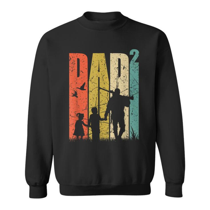 Papa Hoch 2 Sweatshirt für Zweifach-Väter, Jäger-Motiv