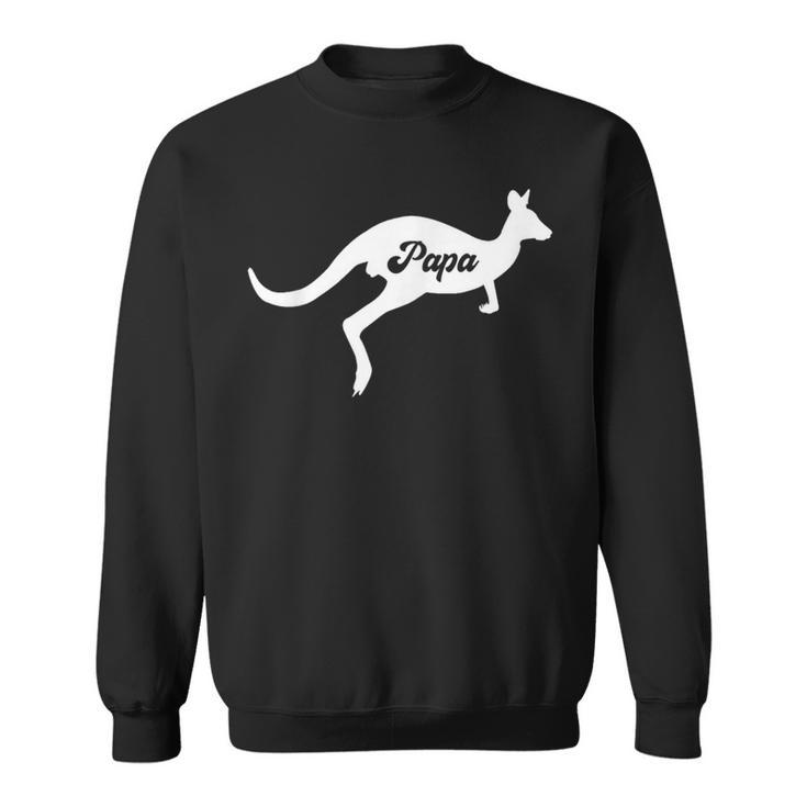 Papa Kangaroo Dad Kangaroo Family Matching Sweatshirt