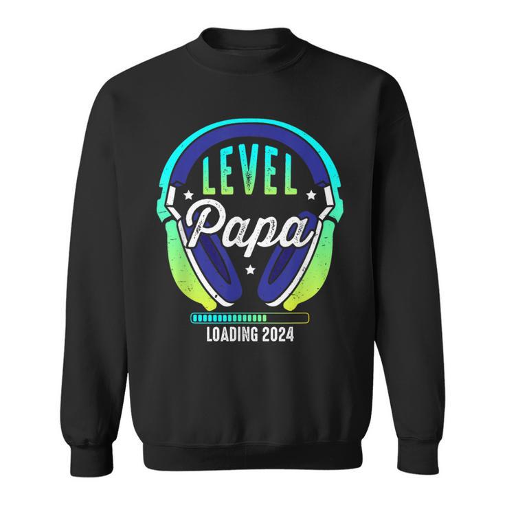 Papa Level Loading Schwangerschafterkünden Baby Party 2024 Sweatshirt