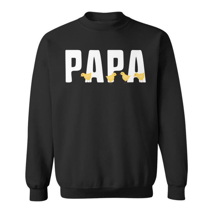 Papa Mit Seinen Küken Geschenkatertag Ankündigung Baby Sweatshirt