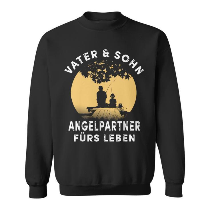 Papa Sohn Angler Geschenkater Sohn Angelpartner Angeln Sweatshirt