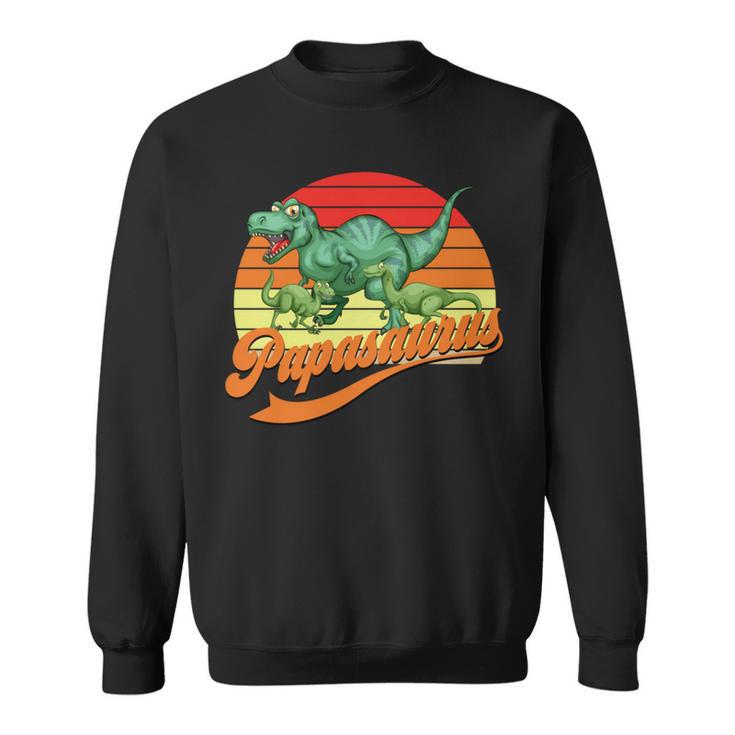 Papasaurus Lustigesater Papa Dino Sweatshirt