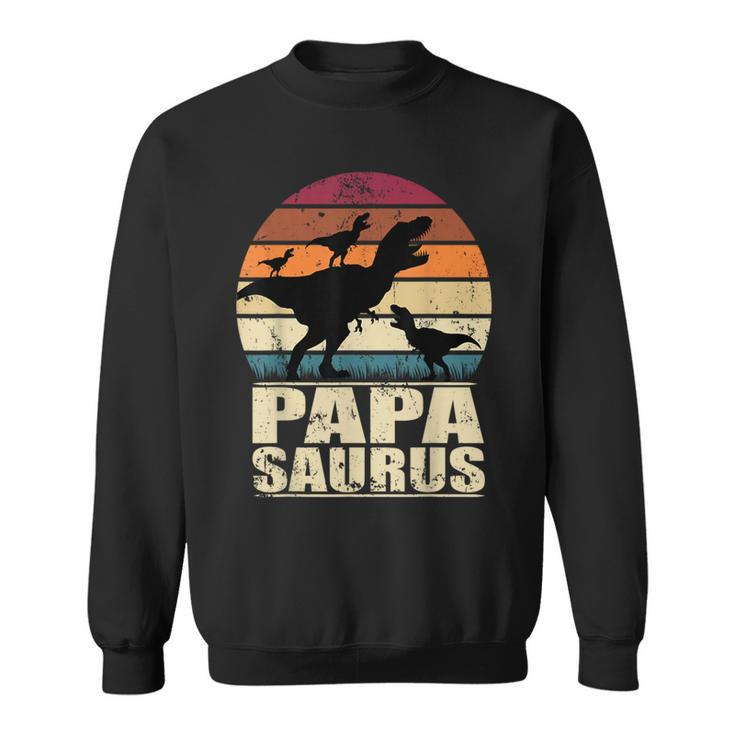 PapasaurusRex Dinosaur Triplet Dino Daddy Papa Saurus Sweatshirt
