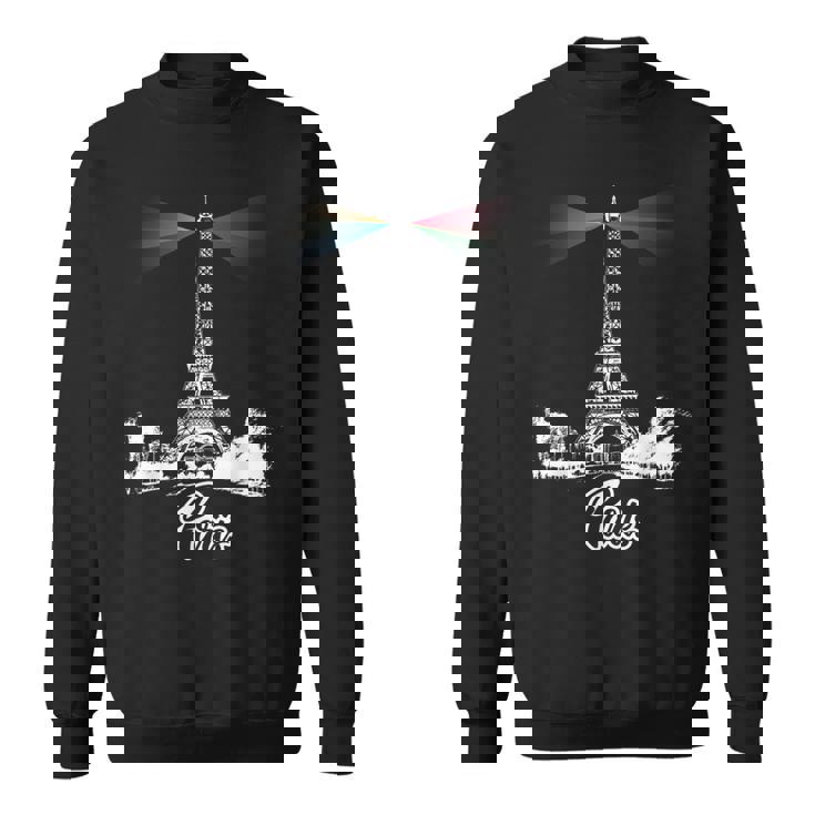 Paris Tour Eiffel Lumières Phare Souvenirs Evénements France Sweater e