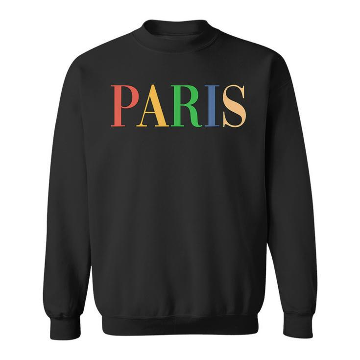 Paris Vintage Retro Colors Aesthetic Classic Sweatshirt