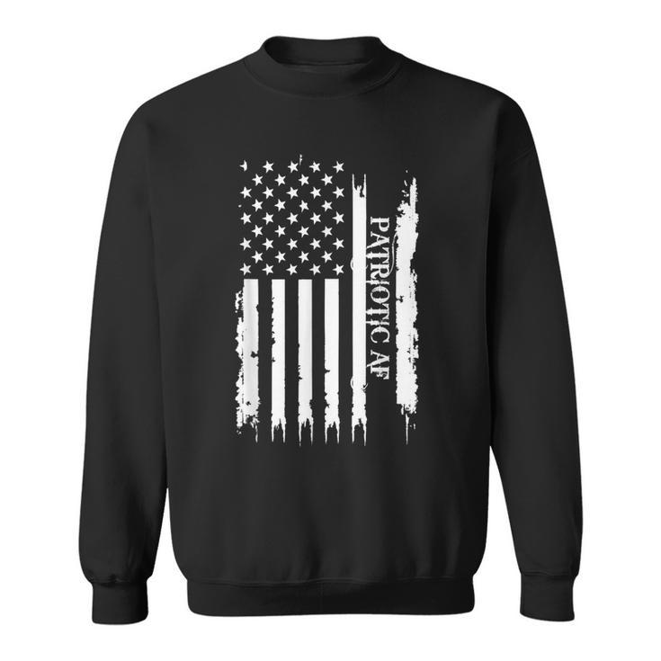 Patriotic Af United States Distressed W Us Flag Sweatshirt