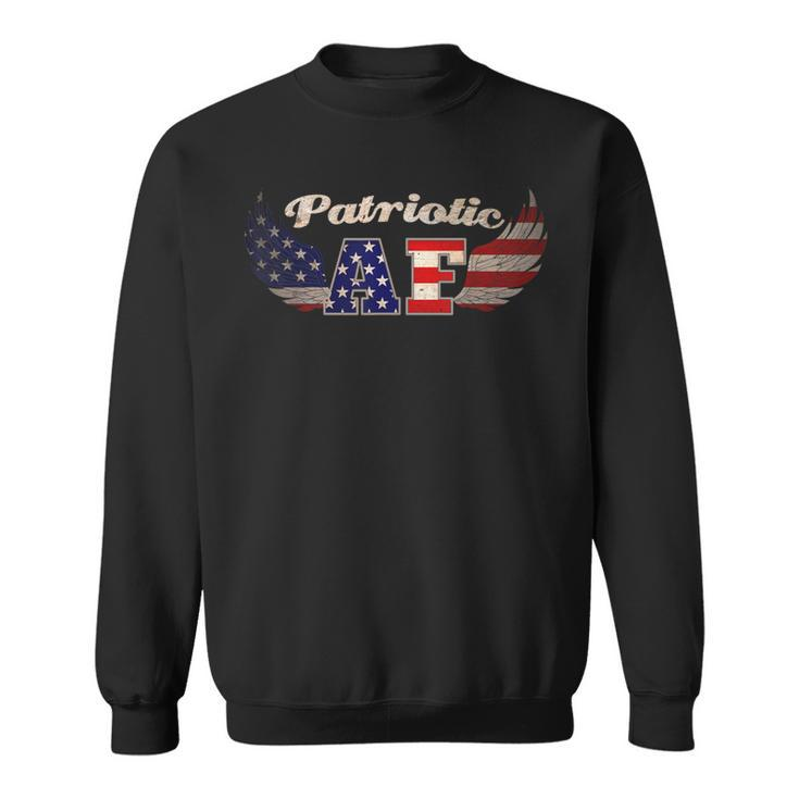 Patriotic Af Vintage Style American Flag Sweatshirt