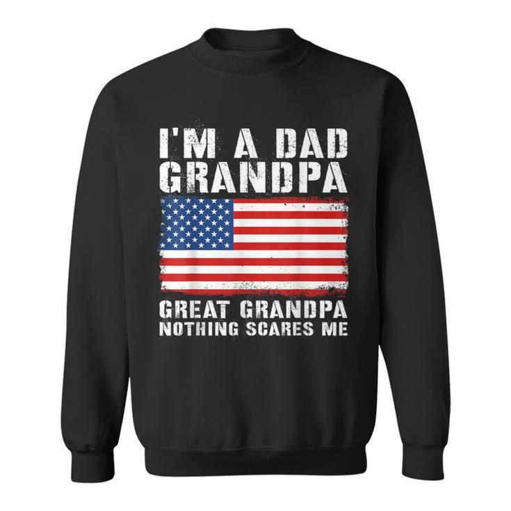 Patriotic American Flag Dad Grandpa Great Grandpa Graphic Sweatshirt