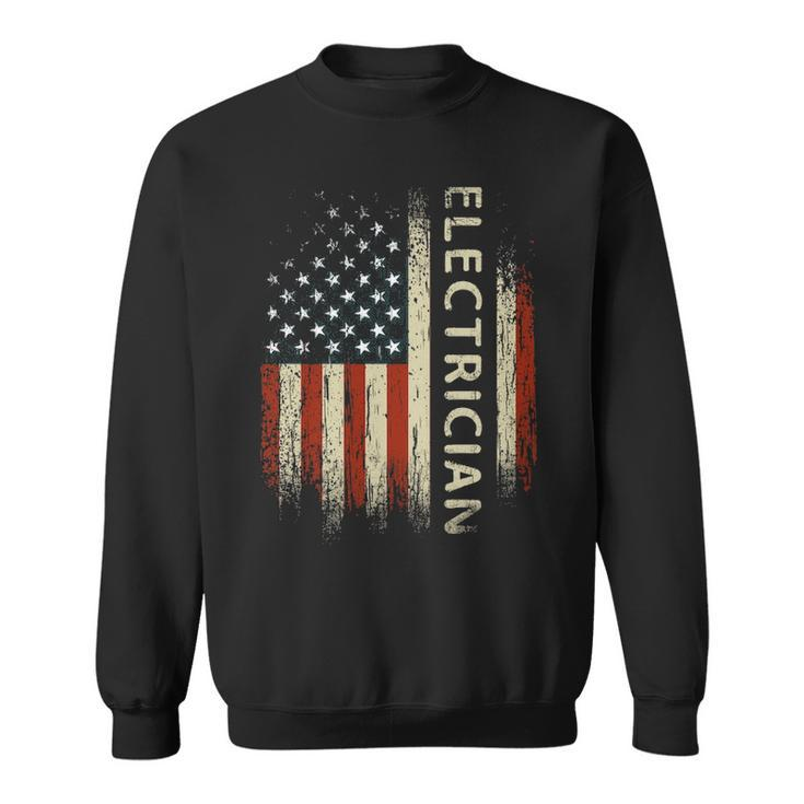 Patriotic Electrician American Usa Flag Sweatshirt