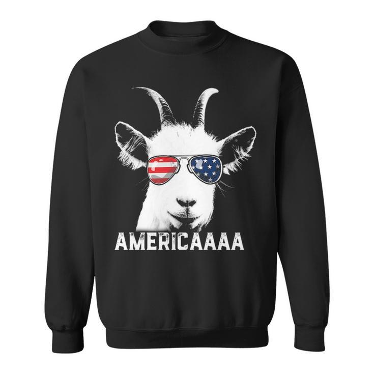Patriotic Goat 4Th Of July Boys Goat Americaaa Sweatshirt