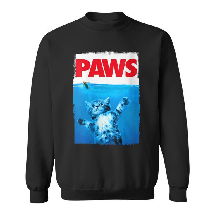 Paws Cat And Mouse Top Cute Cat Lover Parody Top Sweatshirt