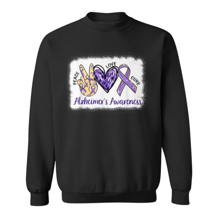 Peace Love Cure Alzheimers Awareness 2023 Sweatshirt