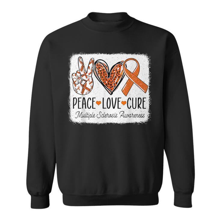 Peace Love Cure Ms Warrior Multiple Sclerosis Awareness Sweatshirt