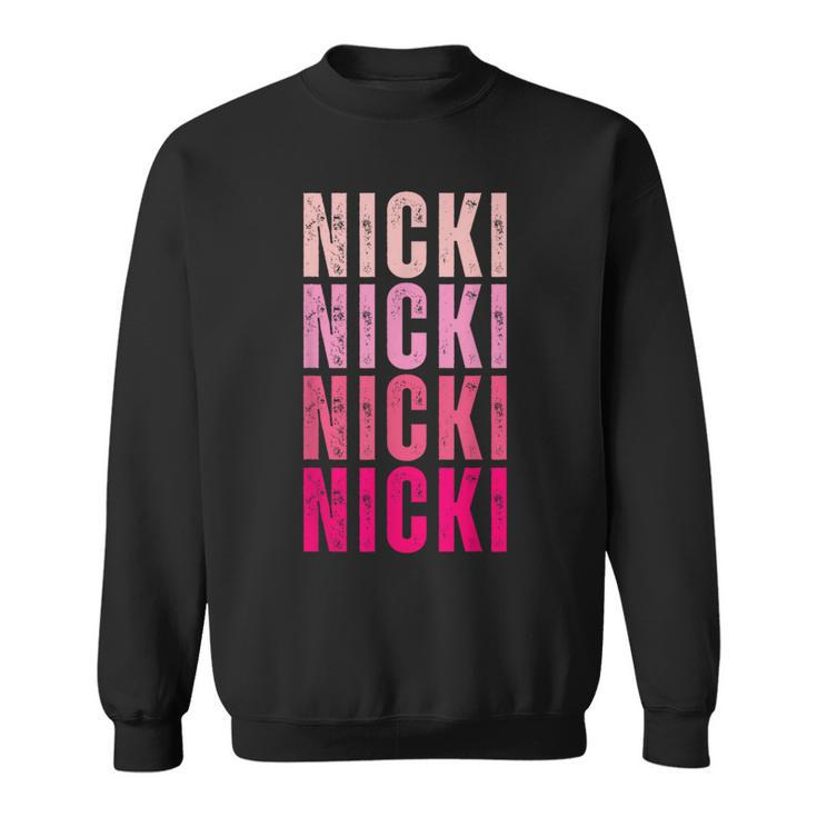 Personalized Name Nicki I Love Nicki Vintage Sweatshirt