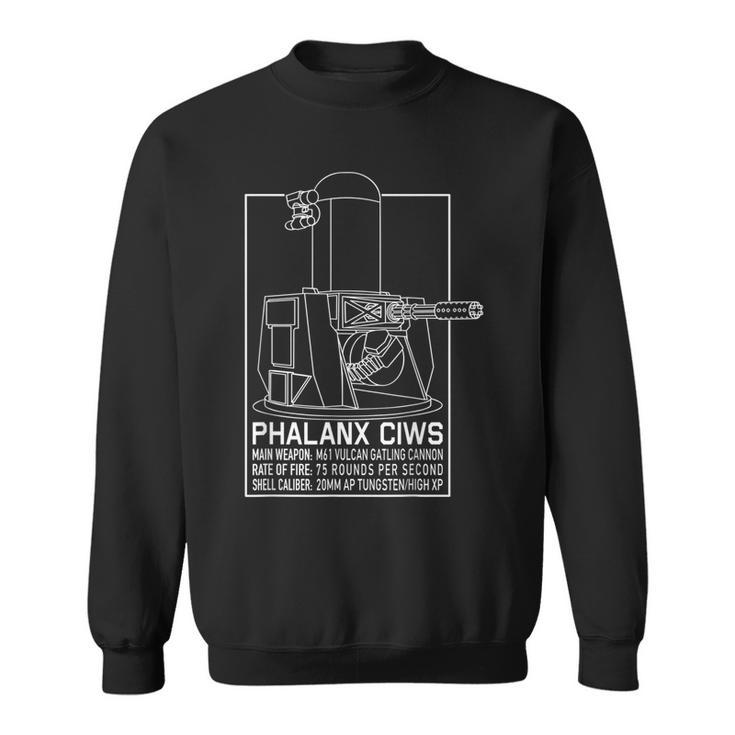 Phalanx Ciws Us Navy Ship Defense Schematic Blueprint Sweatshirt