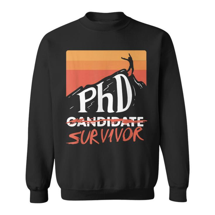 Phd Candidate Survivor Vintage Phd Graduation Sweatshirt