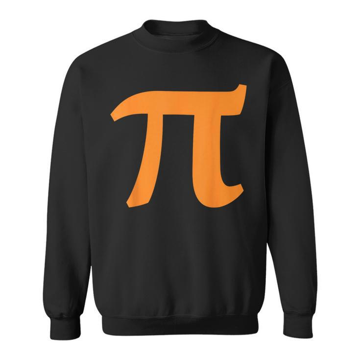 Pi Symbol For Pi Day 314 Orange Symbol Sweatshirt