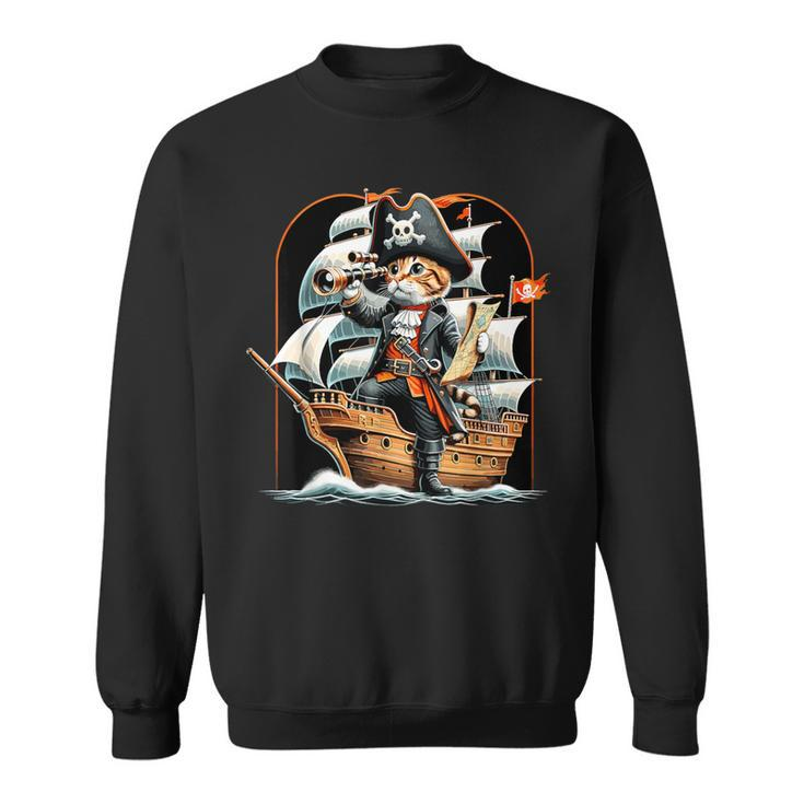 Pirate Cat Adventure Sweatshirt