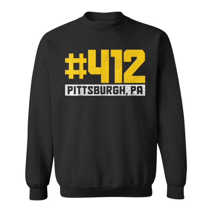 Pittsburgh 412 Area Pennsylvania Yinz Vintage Pride Yinzer Sweatshirt