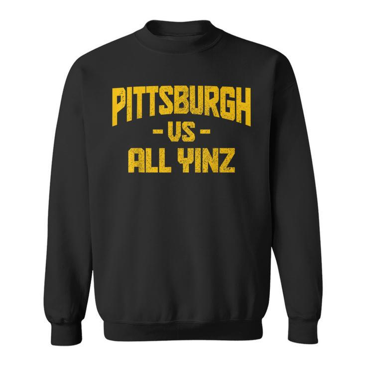Pittsburgh Pennsylvania Map Yinz Vintage Pride Yinzer Sweatshirt