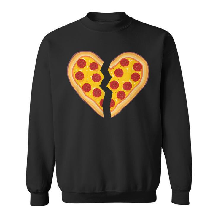 Pizza Broken Heart Pepperoni Slice Heartbreak Sweatshirt
