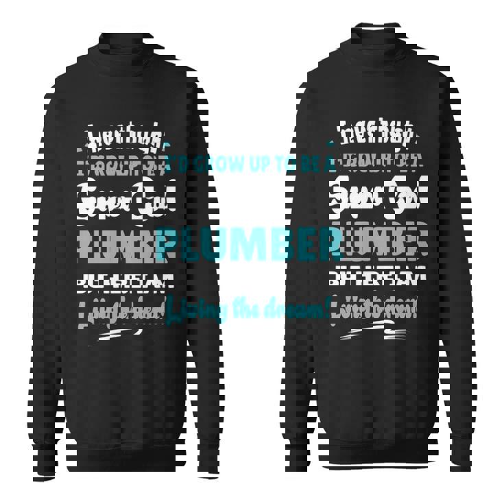 Plumber Living The Dream Quote Gif Sweatshirt