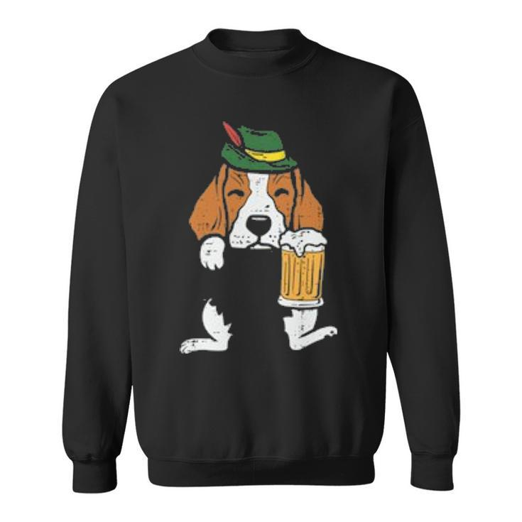 Pocket German Beagle Feet Oktoberfest Bavarian Dog Sweatshirt