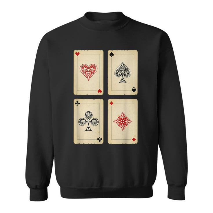 Poker Texas Hold'em Gambling Casino 4 Aces Poker Sweatshirt