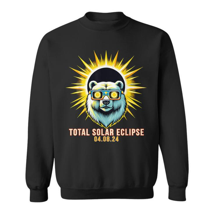 Polar Bear Watching Total Solar Eclipse Sweatshirt