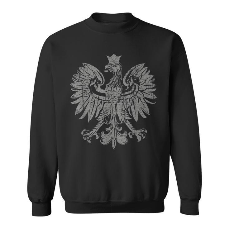 Polish Eagle Poland Coat Of Arms Polish Pride Retro Flag Sweatshirt