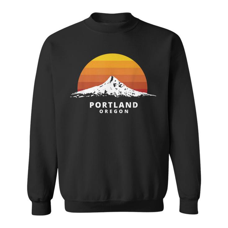 Portland Oregon Mt Hood Sunset Clean Variant Sweatshirt