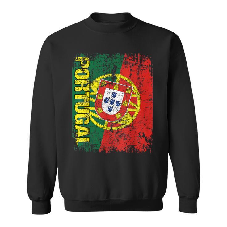 Portugal Flag Vintage Distressed Portugal Sweatshirt