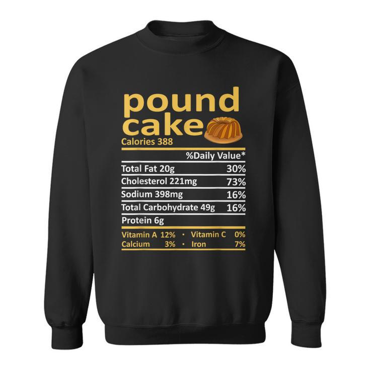 Pound Cake Nutrition Food Thanksgiving Costume Christmas Sweatshirt