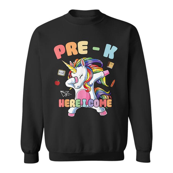 Pre-K Here I Come Dabbing Unicorn Back To School Sweatshirt