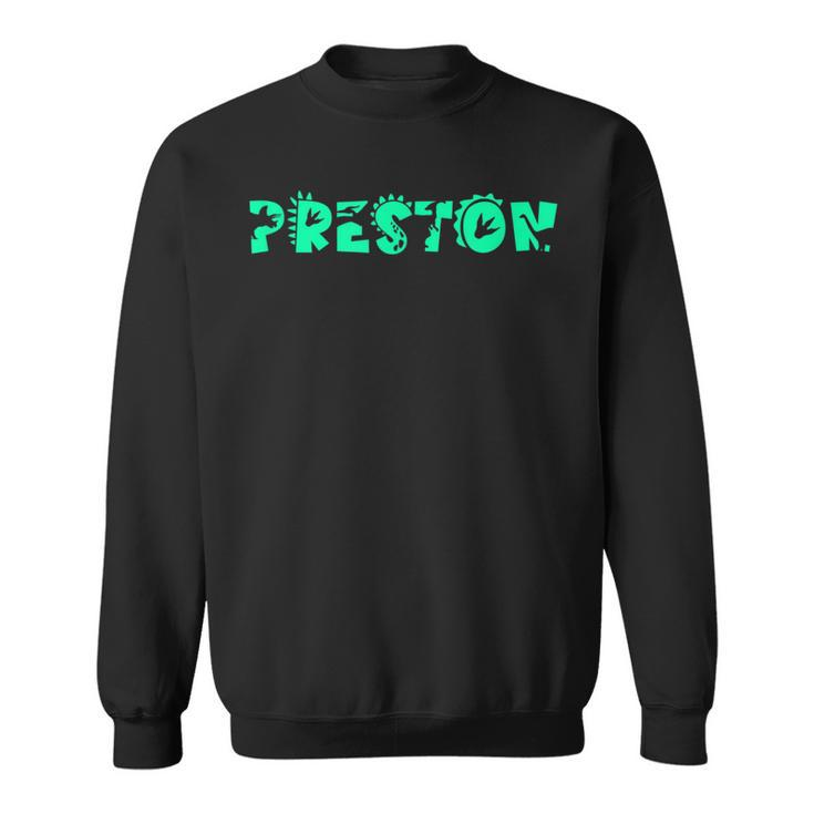 Preston Personalized Boys Dinosaur T Rex Cute Custom Sweatshirt