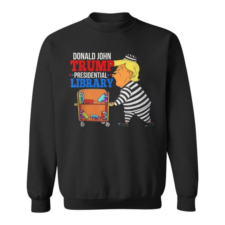 Prison Trump Presidential Library Anti Trump 2022 Sweatshirt